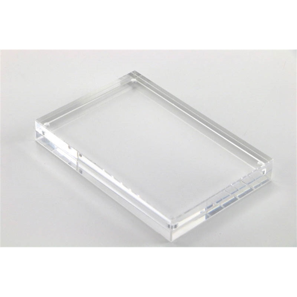 Gennemsigtig akryl plexiglas magnet fotoblok billedramme klar bordskilt etiket prismærke holder bordplade stel dobbeltsidet