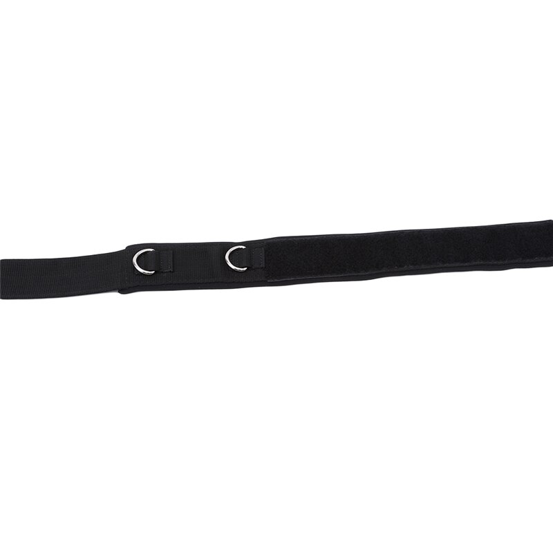 Black Sport Ankle Anchor Strap Double D-ring Gym Leg Pulley Strap Lifting Fitness Elastic Durable Nylon Belts