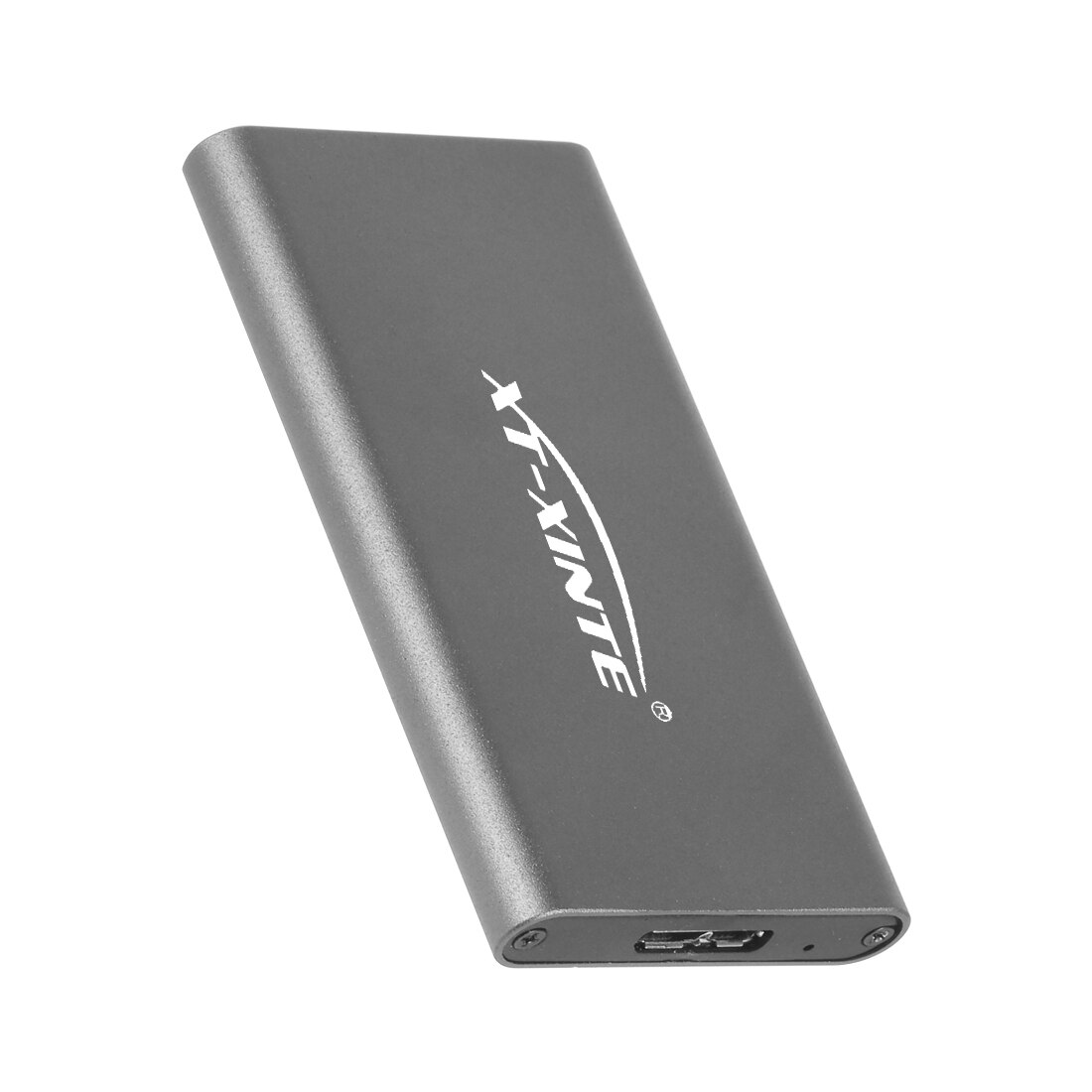 XT-XINTE Mini mSATA to USB 3.0 HDD Hard Drive External Enclosure Hard Drive Adapter Case For mSATA SSD Case Box: Grey