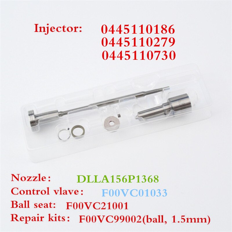 4-Cilinder Common Rail Ejector Reparatie Kits 0445110250, 0445110256, 0445110273, 0445110274, 0445110275, 0445110279, 0445110186: 0445110186