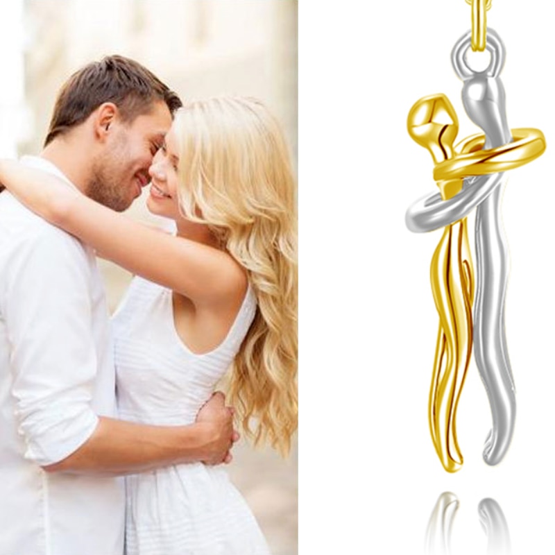 2022 Affectionate Hug Necklace Valentine's Day Couples Anniversary Punk Street Style Pendant Necklace