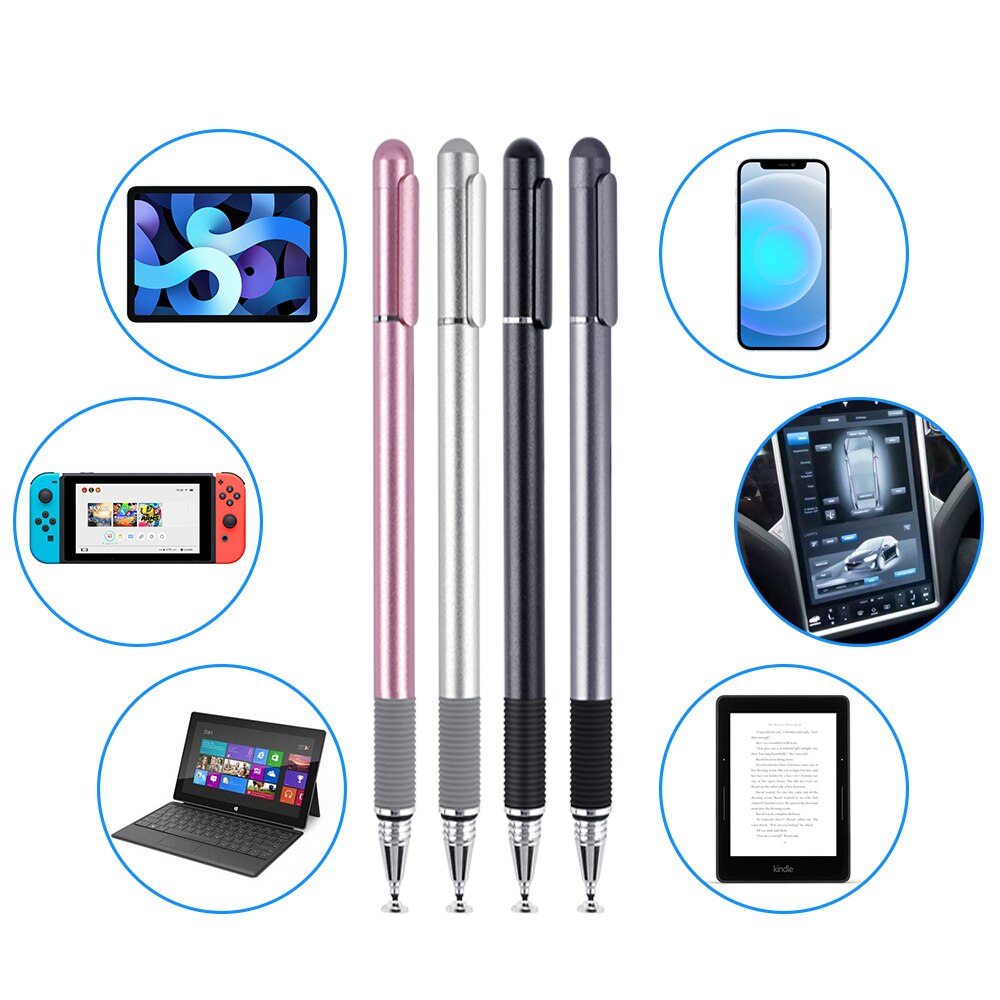 Precision Laptop Touch Screen Pen Stylus Pens For Universal High Ios Android Phone Drawing Tablet Capacitive Fiber Pencil 2 In 1