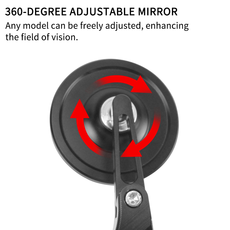 Motorspiegels Achteruitkijkspiegel Zijkant Ronde bromfietsen Spiegelaccessoires Handle Bar End Montage Motor Off-Road Universeel