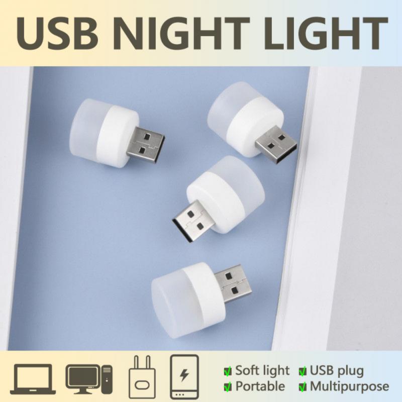Usb Plug Lamp Computer Mobiele Power Opladen Usb Kleine Boek Lampen Led Oogbescherming Leeslamp Kleine Ronde Licht Nacht licht