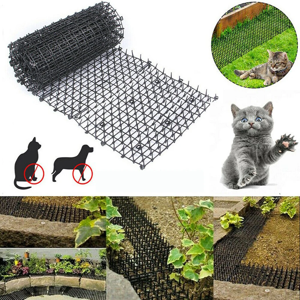 1 Stuks Tuinieren Anti-Kat Netwerk Kat Scat Matten Bomen Spies Prikkel Strikken Spikes 200X30X1.8Cm Kat En Hond Proof Mesh Hek