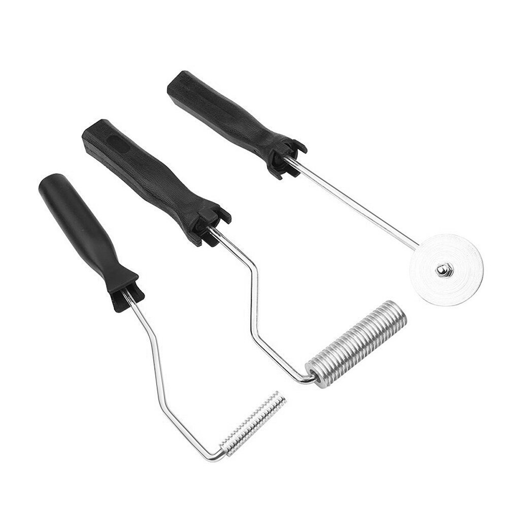 3 Pcs Paddle Roller Kit Bubble Fiberglass Laminating for Mold Resin Composite Tub Repair QJ888