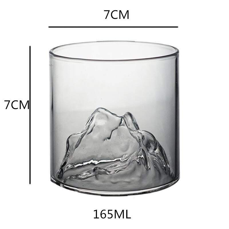 Vidrio de fondo de montaña , utensilios de cocina de vidrio para cóctel, barra japonesa, 1/2/4/6 piezas, 200Ml: 165ML / 1PCS