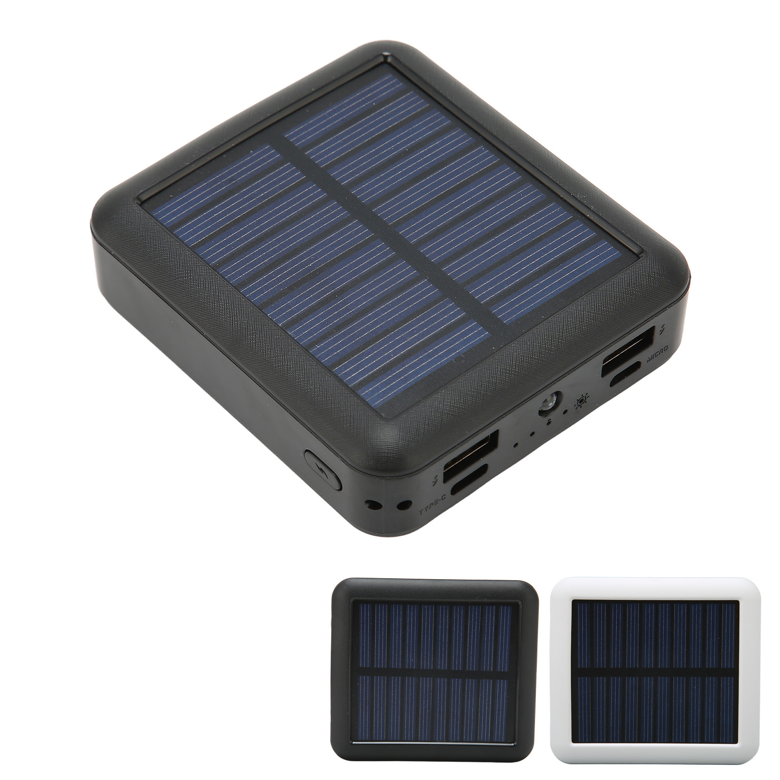 Powerbank solarny do telefonu o pojemności 20000 mah, 4 porty usb, wodoodporny, przenośny powerbank solarny z kablem ładującym do użytku na zewnątrz