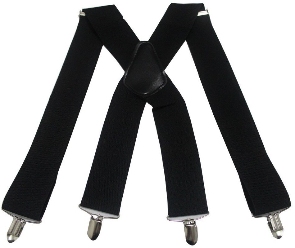 Hängslen herrhängslen för kvinnor jeans byxor byxa med clip-on hängslen elastiska hängslen