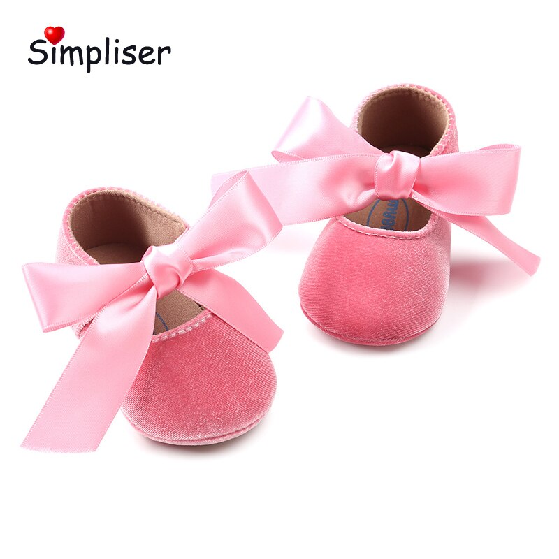 0-18 Motten Prinses Baby Meisjes Party Dress Schoenen Grote Boog Zachte Zool Anti-Slip Lederen Schoenen Baby peuter Schoenen Eerste Wandelaars