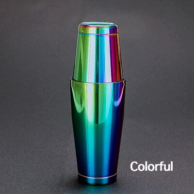 Cocktail Shaker Boston Shaker: 2-piece Set: 18.6oz weighted & 25oz Weighted Bartender Bar Tool: Colorful
