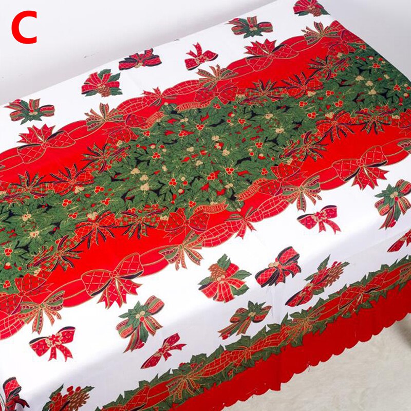 Kersttafelkleed katoen stofdicht tafelkleed kersttafelkleed huisdecoratie: C