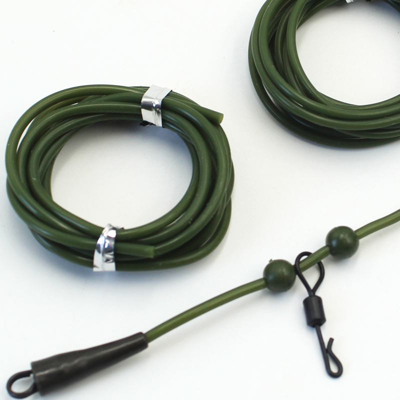 2 pçs acessórios de pesca da carpa shink tubo gancho linha mangas para o equipamento da carpa manga de borracha macio rig tubo manga fingir linha de pesca