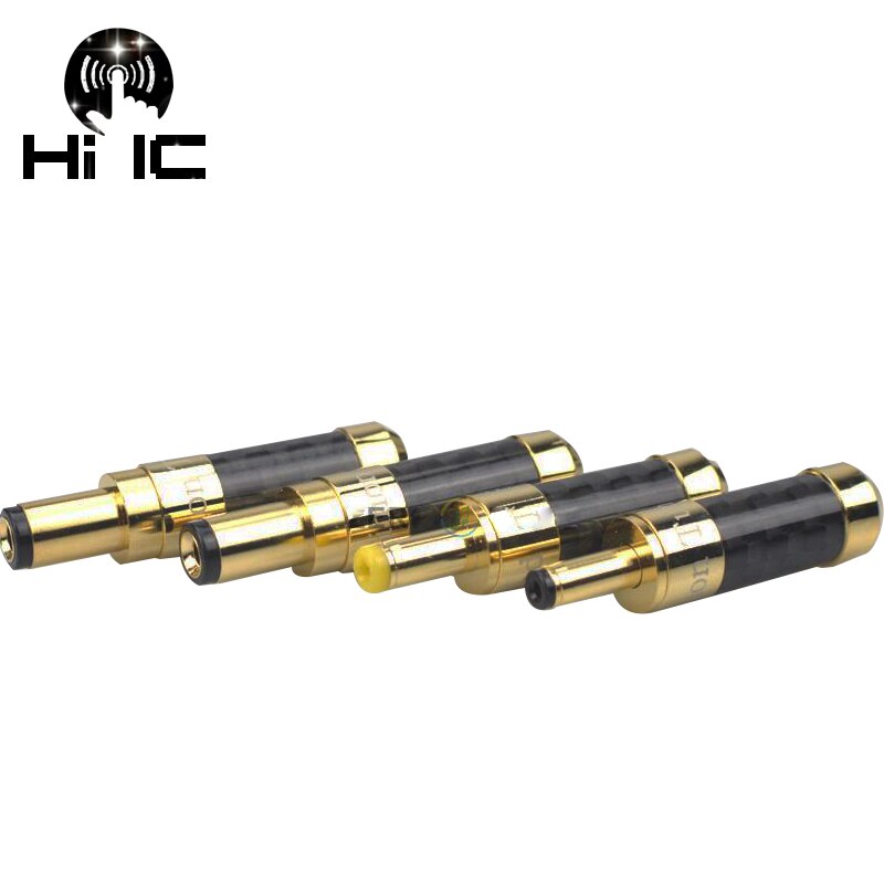 1 pièces Fiber de carbone cuivre plaqué or 5.5*2.5mm 5.5*2.1mm 4.0*1.7mm 3.5*1.3mm DC prise d'alimentation Jack pour ligne de sortie linéaire bricolage