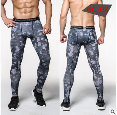 Pantalones de camuflaje con estampado 3D para hombre, pantalones deportivos para hombre, pantalones de compresión para hombre, mallas para culturismo, mallas para hombre: Marrón