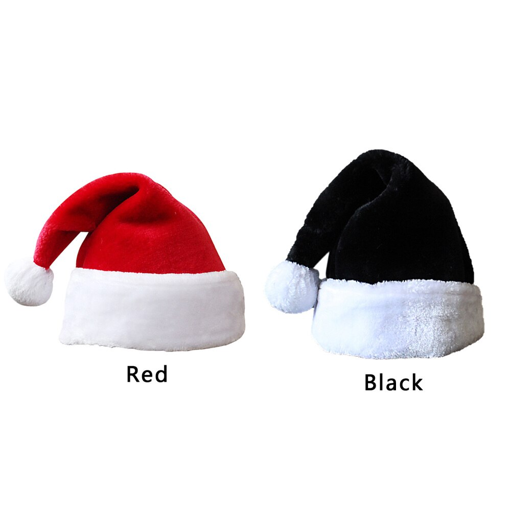 Christmas Hats Xmas Decorations Family Red Plush High Knitted Fabric Moisture-wicking Children Adults Thickened