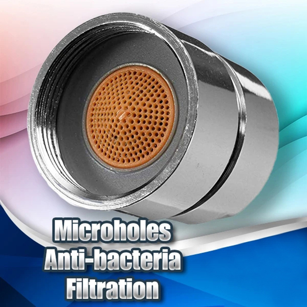 1Pcs Mrosaa Brass One Touch Control Faucet Aerator Water Saving Tap Aerator Valve Male Thread 23.6mm Bubbler Purifier Stop Water
