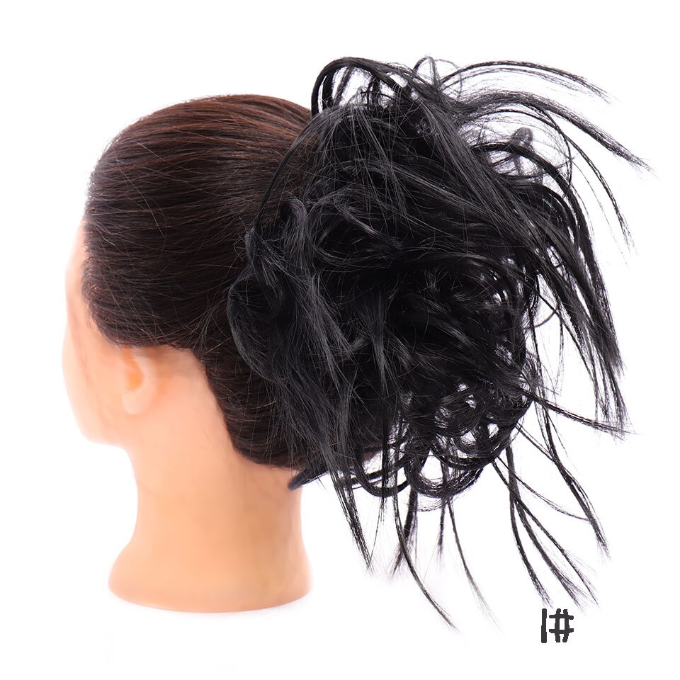 Shangke Synthetische Rommelig Chignons Messy Bun Paardenstaarten Weerstand Chouchou Wrap Haar Touw Rubber Band Hair Extensions Voor Vrouwen: Q17-1