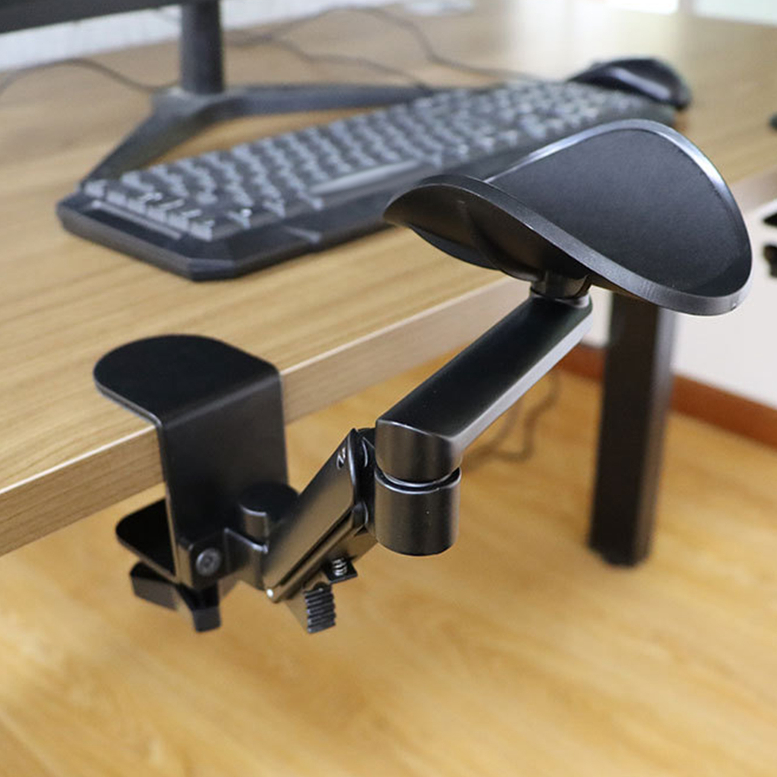 Reposabrazos portátil para escritorio, soporte ergonómico y ajustable para silla de escritorio, bandeja para teclado, reposabrazos