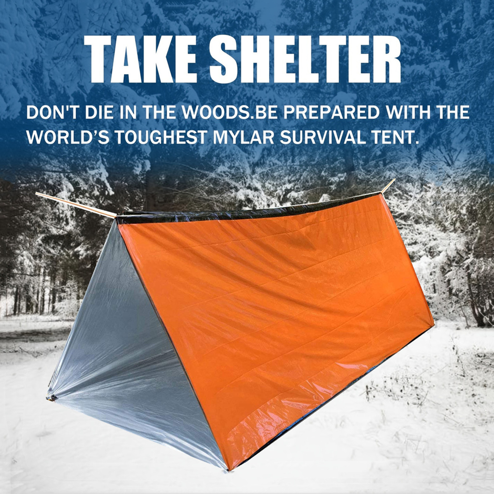 2-persoons Camping Tent Waterdichte Levensreddende Tent Noodvlucht Camping Survival Tent Kit Outdoor Camping Mat