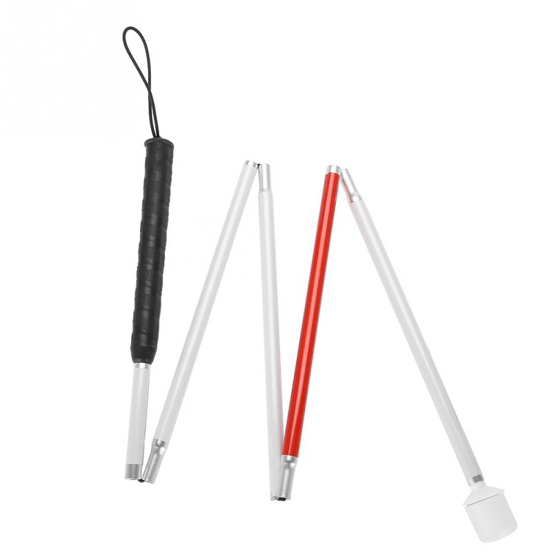 Foldable Reflective Blind Walking Stick Guide Blind Cane Crutch Visually Impaired Adjustable Folding Blind Crutch Cane for Elder