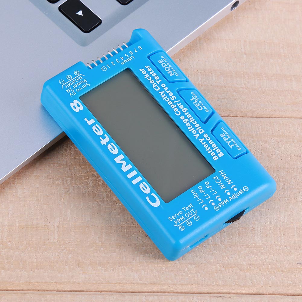 LCD Digital Battery Capacity Checker RC CellMeter 8 Digital LiFe Li-ion Nicd NiMH Battery Voltage Tester Checking CellMeter