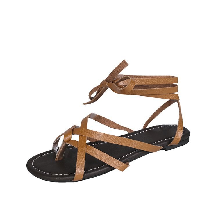 Zomer Vrouwen Schoenen Platte Veter Sandaal Student Schoenen Ademend En Antislip Populaire Casual Veelzijdige Meisje