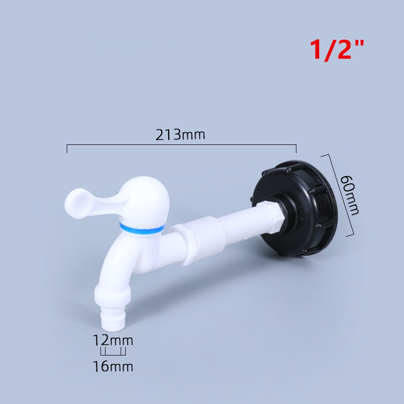 S60*6 to 1/2 &quot; 3/4 &quot; vattentank utlopp hink koppling förlängd trädgårdsslang koppling ibc vattentank adapter: 3