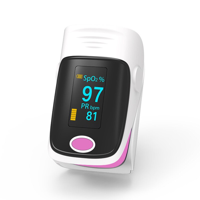 Household OLED Pulse Oximeter Finger Oximeter SpO2 PR Blood Oxygen Saturation Meter Heart Rate Monitor Health Care: Pink
