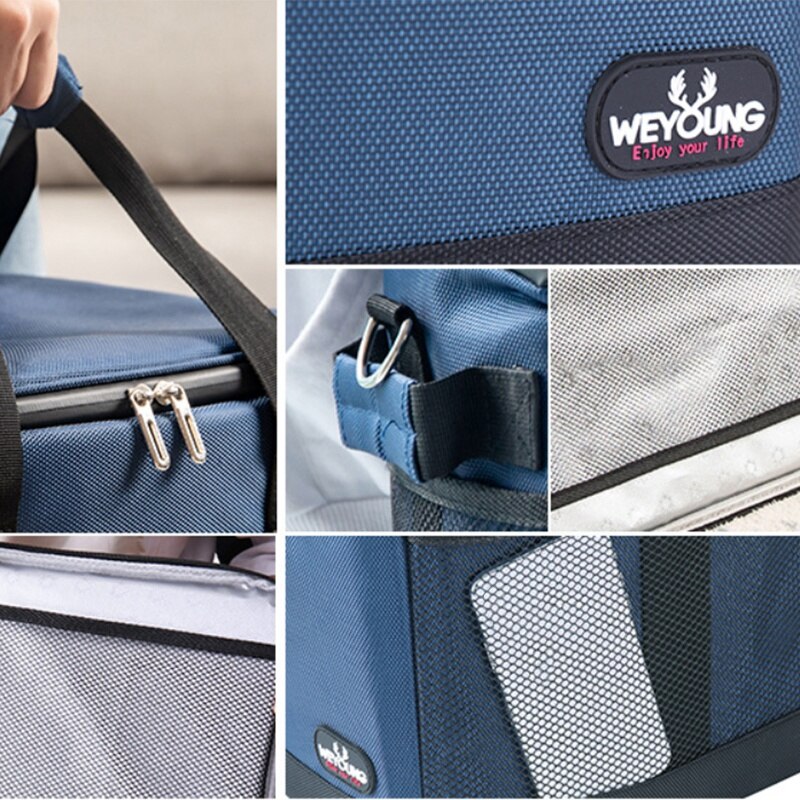 WEYOUNG Große Kapazität 35L Isoliert Thermischen Kühltasche Picknick Kühlschrank Tasche für Auto & Hause Mit, Blau