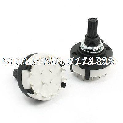2 Pcs 1 Pole 12 Position Panel Mount Wiring Selector Rotary Switch