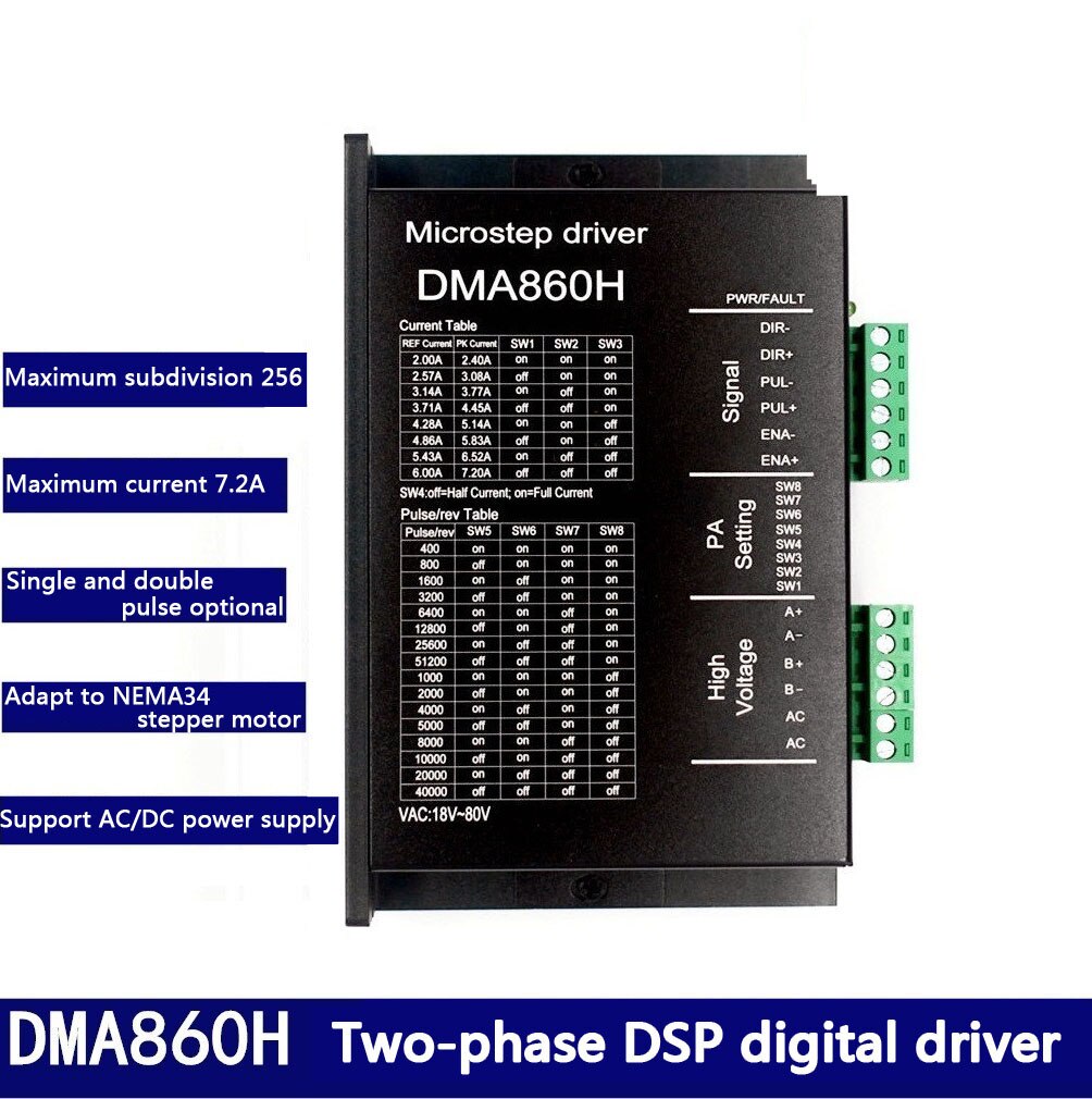 DM860H Dsp Digitale NEMA23/NEMA34 Stappenmotor Driver Met Ventilator