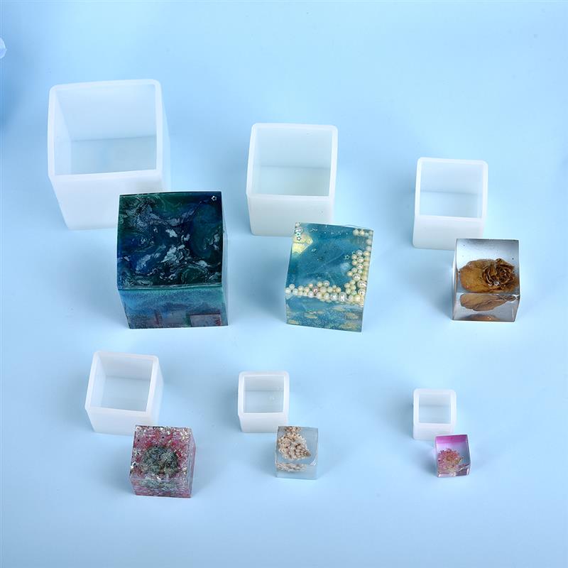 Moldes de arcilla transparente para hacer Herramientas de alfarería, moldes de cerámica, resina de arcilla polimérica, molde de artesanías redondo ovalado cuadrado en forma de silicona portátil