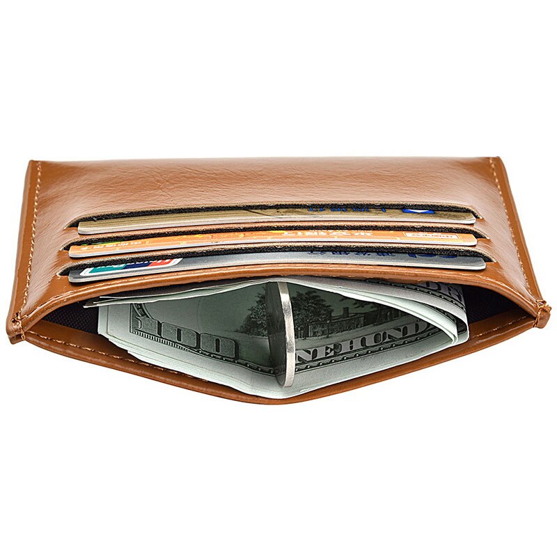 6 Card Slots Ultra-thin Credit Card Holder Men Card Wallet Bank ID Card Holder Business Card Case Purse Short Wallet Card Bag