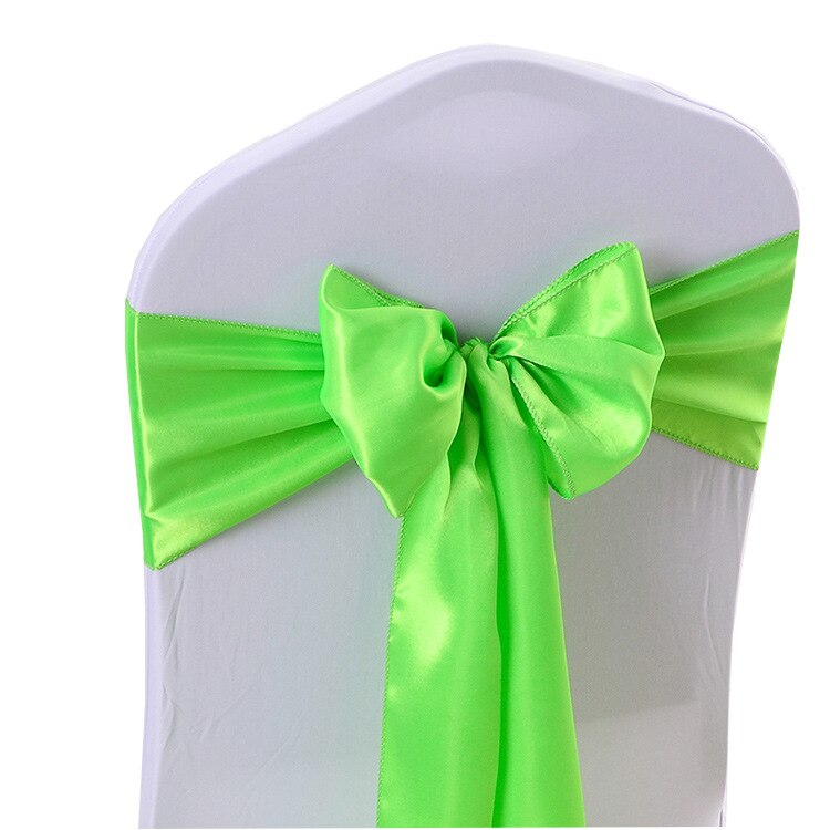 Cintas de lazo para silla de satén, cintas para decoración de Silla, boda, evento de Hotel, banquete, 50 Uds.,: Verde