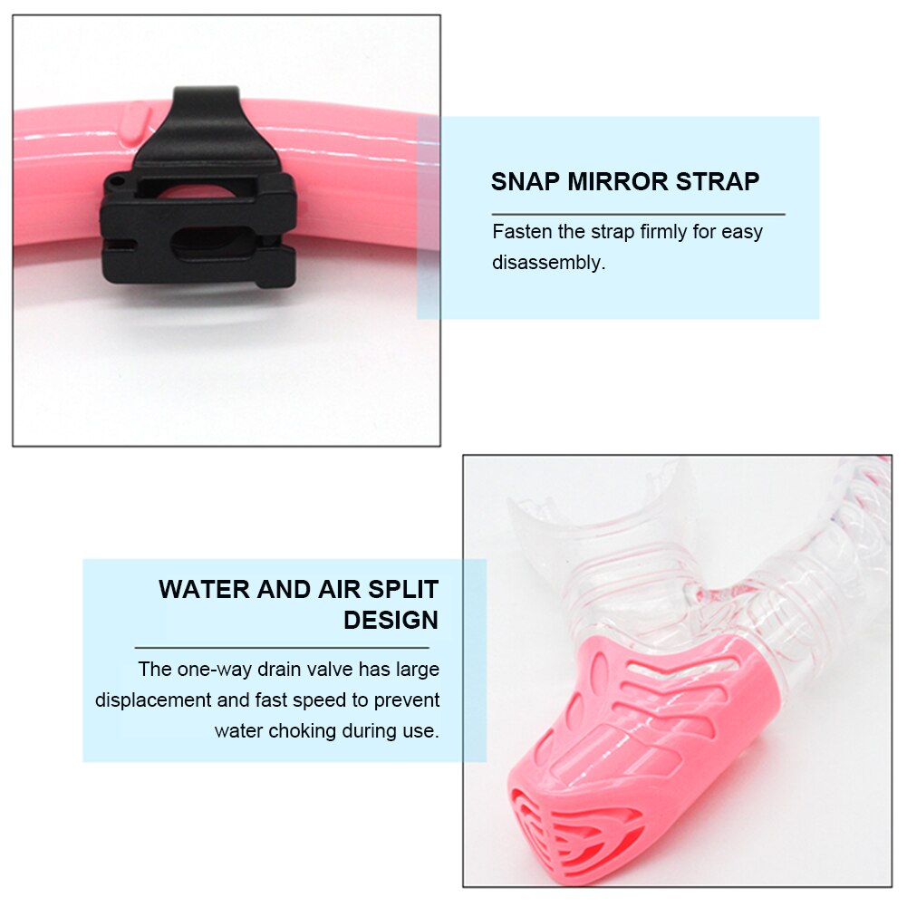 Scuba Diving Mask Silicone Mask Snorkel Anti-Fog Diving Mask Snorkel Full Dry Tube Underwater Swim Equipment