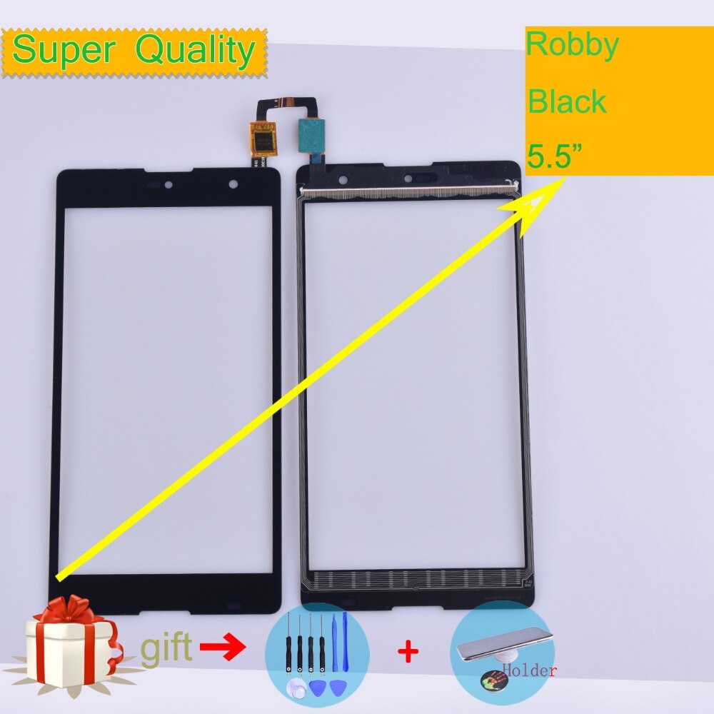 Touchscreen Voor Wiko Robby Touch Panel Touch Screen Digitizer glas Sensor Voor Wiko Robby Telefoon Raakt Voor Outer ZWART