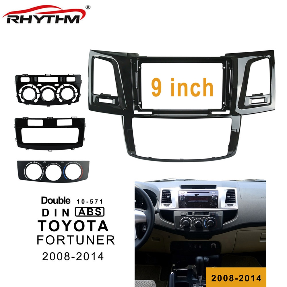 9 Inch Auto Fascia Voor Toyota Fortuner Dubbel Din Dvd Fascias Dashboard Stereo Auto Dvd Frame in-Dash Kits