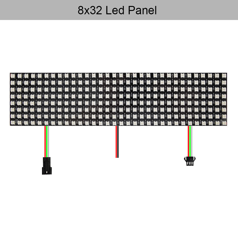 Ws2812b individuelt adresserbare panellys  ws2812 rgb led digital fleksibel 8 x 8 16 x 16 8 x 32 pikselmodul matriseskjerm  dc5v: Lysegrønn