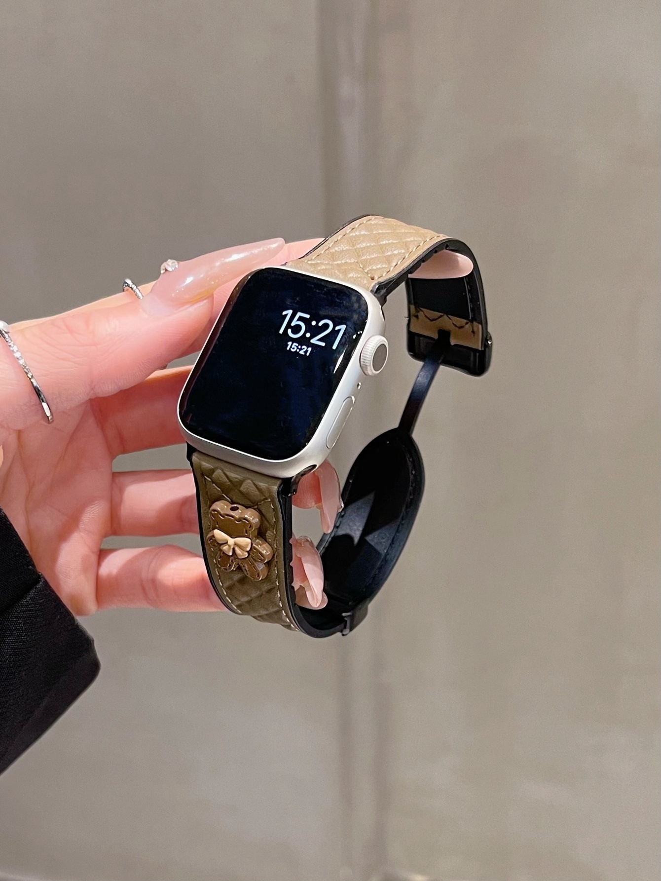 Läderband till apple watch-bandet series ultra 10/9/8/7/6/5/4/3/2/1 se 38mm 40mm 41mm 42mm 44mm 45mm 46mm 49mm rem: Vit svart / 17mm