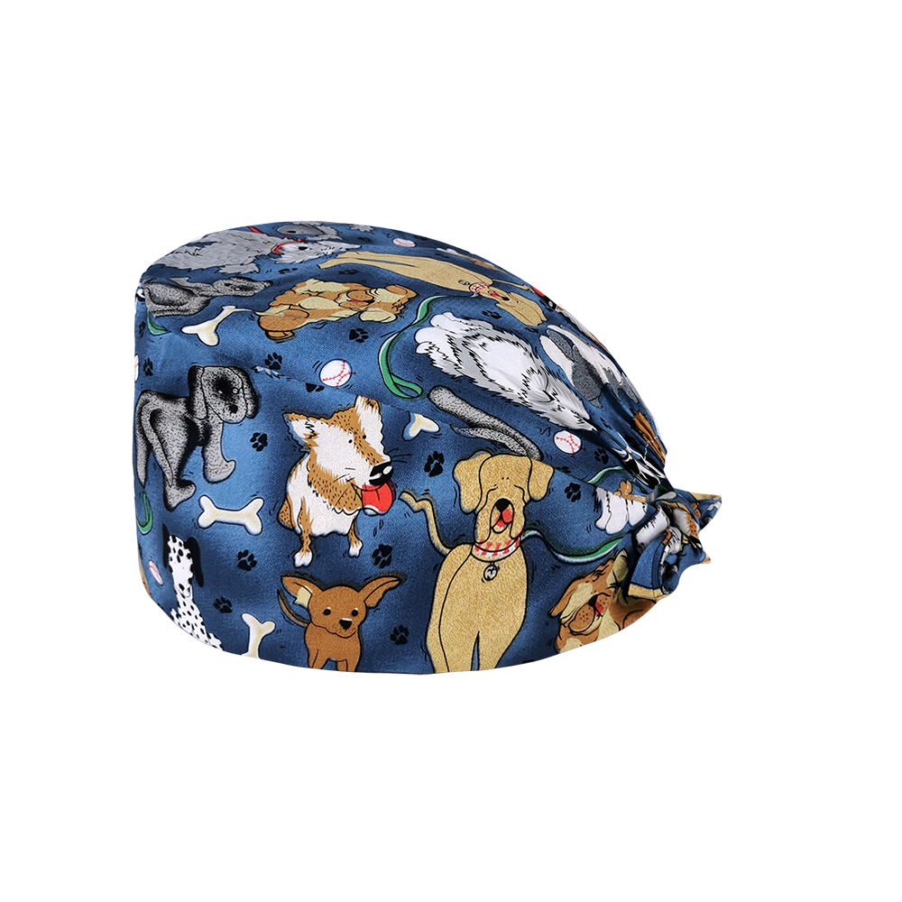 Gorro quirúrgico con estampado de dibujos animados para médico, gorros absorbentes para el sudor, cabeza de enfermera, Baotou, para salón de belleza, tapa de enfermería,: 22102