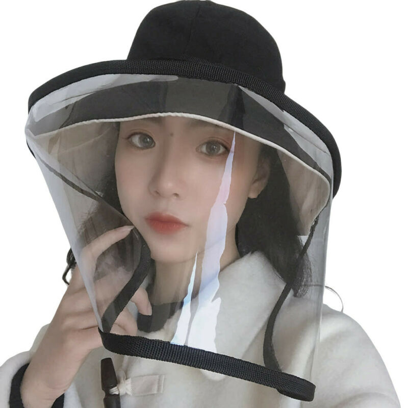 A Adjustable Anti Droplet Full Face Covering Cap Protective Cover Shield Bandage Hats Caps