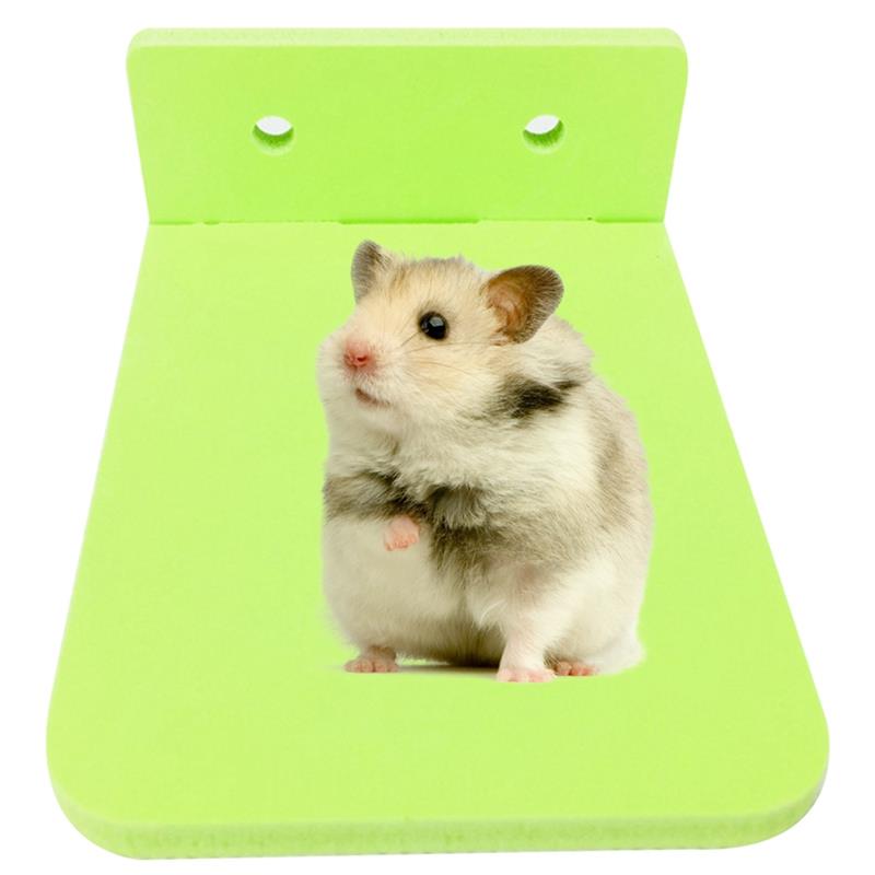 Plataforma de juegos de hámster de plástico, juguete para hacer ejercicio, soporte de madera para loros, suministros para mascotas pequeñas, 1 unidad: Green