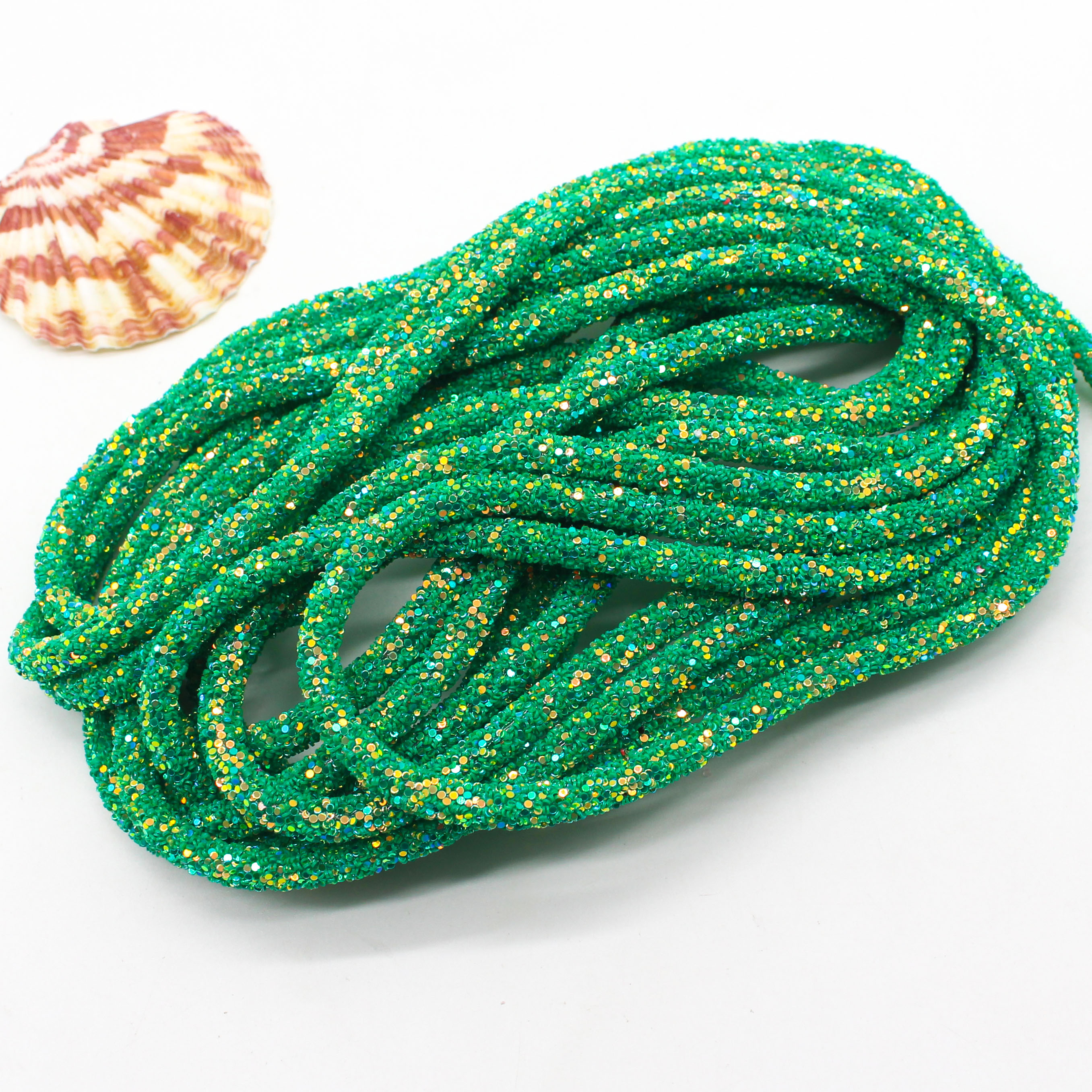 1 yards Kerst Kleur Glitter Steentjes Pailletten Passementen Zachte Buis Koord Touw DIY Kledingstuk Schoenen Feestdecoratie Bruiloft