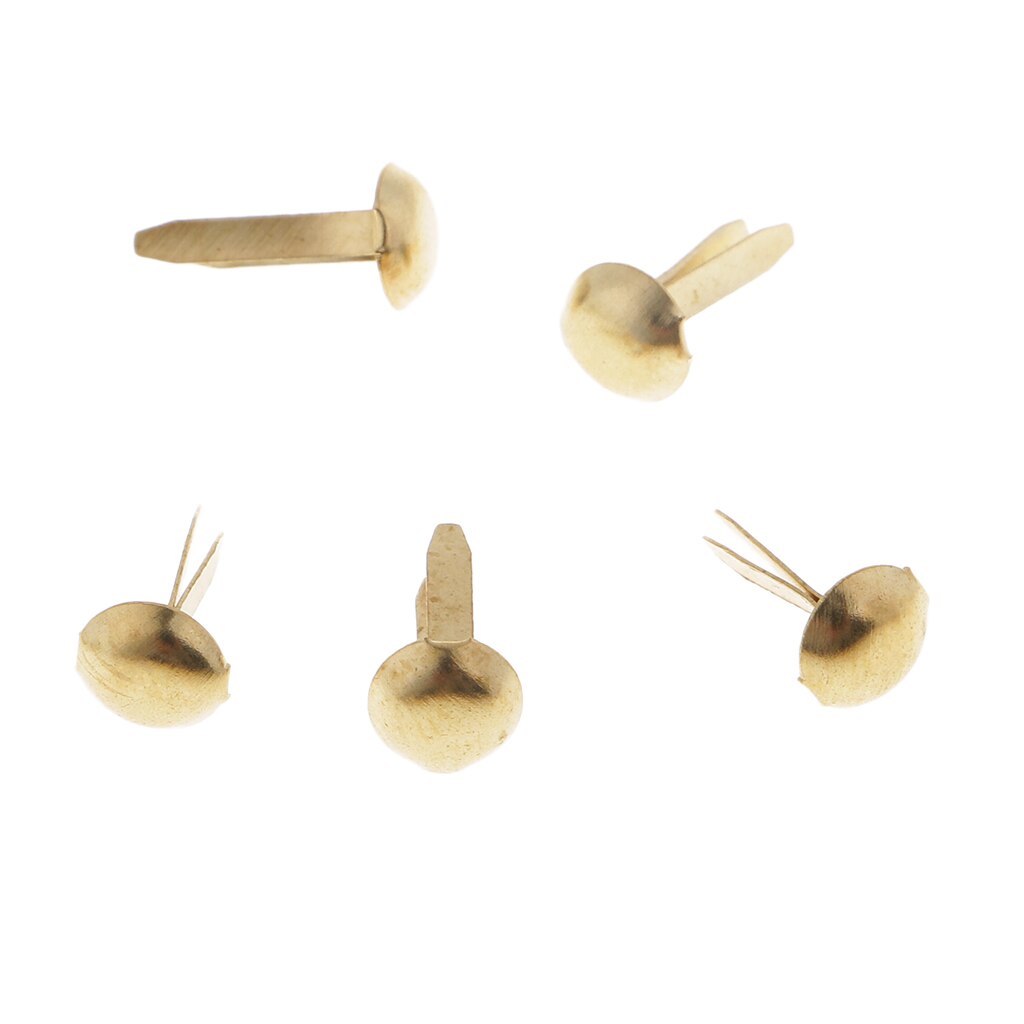 Mini sujetadores de papel con tachuelas de Metal para arte de colección de álbumes de recortes, 6x13mm 200 piezas