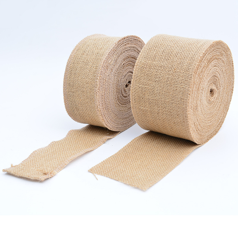 1-10Meters/Roll Natural Jute Burlap Lace Hessian Hemp Ribbon Vintage Rustic Wedding Party Christmas Decor DIY Crafts Packag