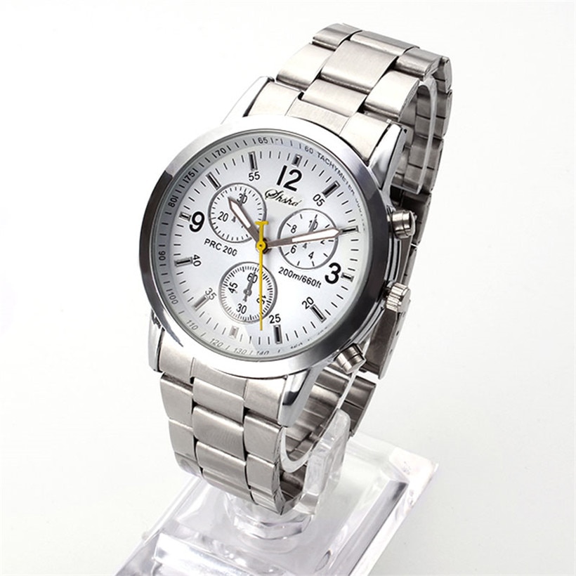 Famous Brand Men Silver Quartz Watch Women Stainless Steel Watches Relogio Casual Unisex Clock Wristwatch Hour