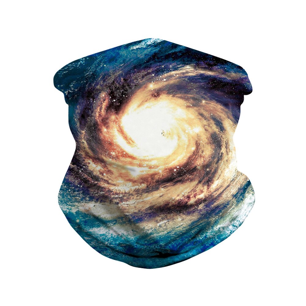 Bandana multidireccional para exteriores para hombre y mujer, bufanda con estampado 3D de cielo estrellado, escalada, senderismo, ciclismo, pesca, protección a prueba de viento para Halloween: BXHA041