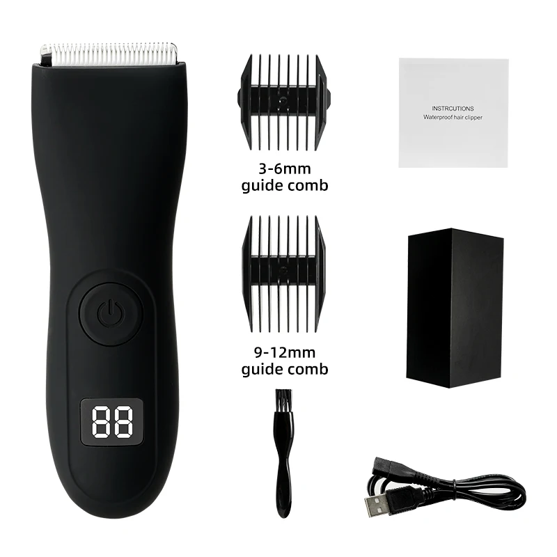 Mens Body Hair Trimmer voor Mannen Ballen Vrouwen Lady Shaver Ontharing Bikini Trimmer Lies & Body Shaver Groomer Arm Baard Scheermes: Black