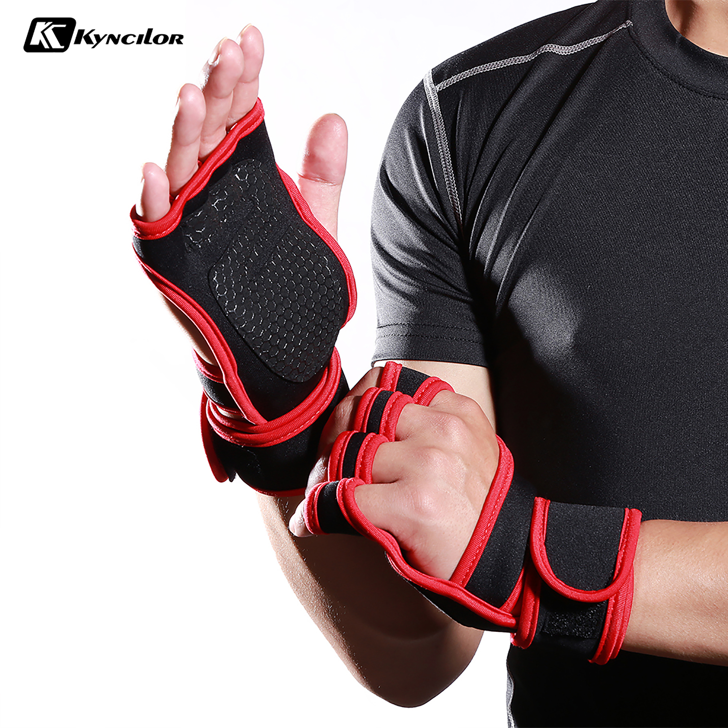 Training Sporthandschoenen voor Heren Dames Trainingshandschoenen Fitness Body Building Gewichtheffen Gym Hand Pols Palmbeschermer Handschoenen